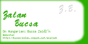 zalan bucsa business card